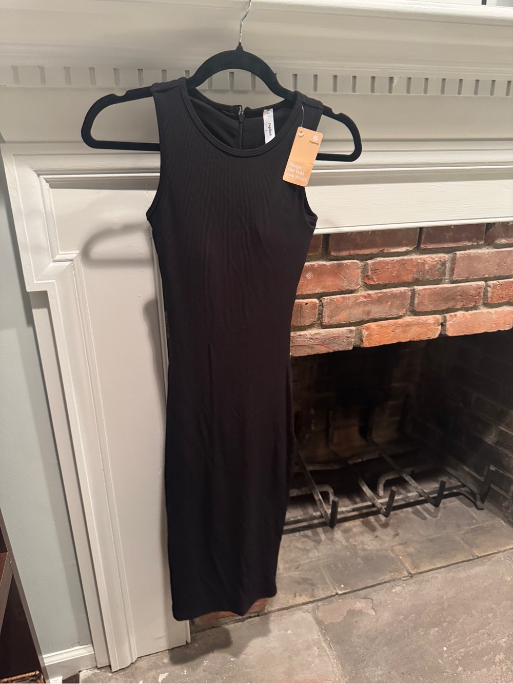Black Sleeveless Midi Bodycon Dress